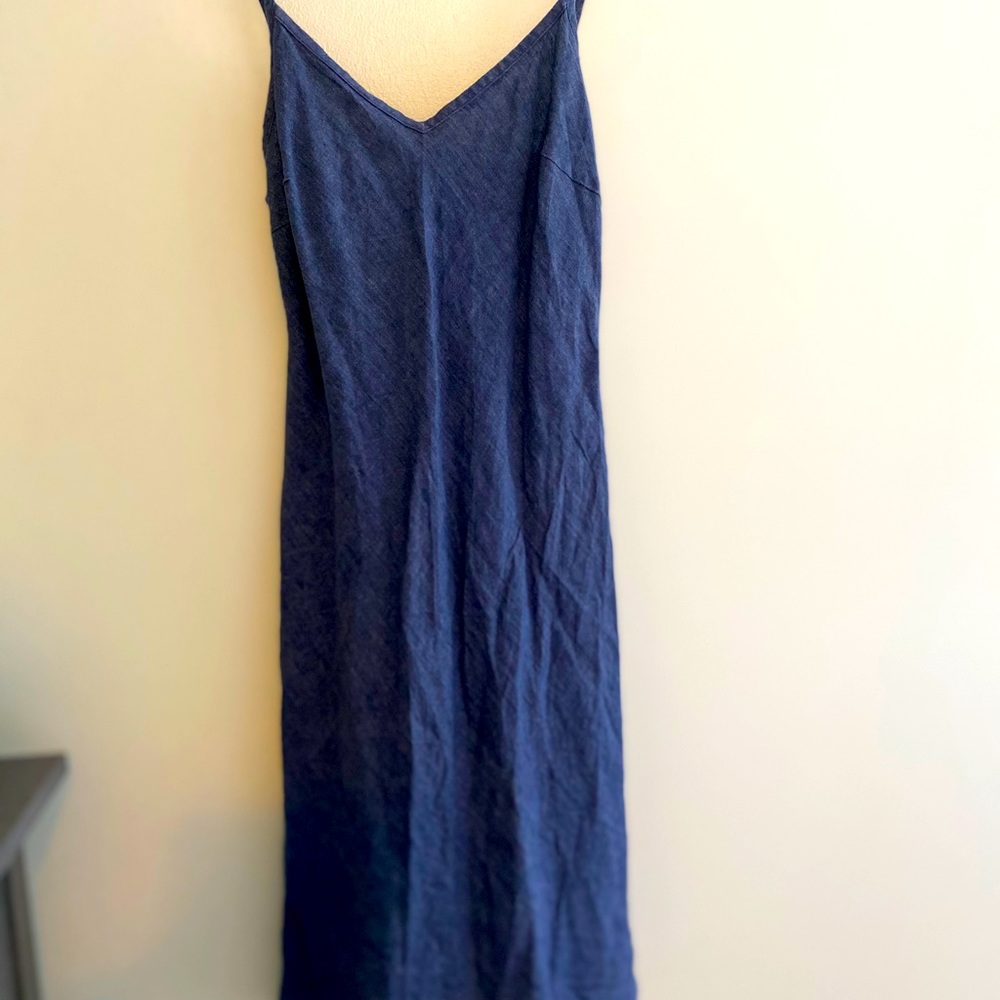 Zara flax linen slip dress